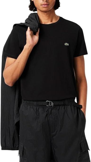Lacoste Men's Pima Cotton Crew Neck Tee - Black