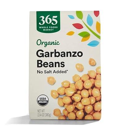 365 by Whole Foods Market Organic Unsalted Garbanzo Beans, 13.4 Oz