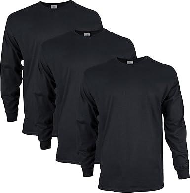 Gildan Ultra Cotton Long Sleeve T-Shirt 3-Pack