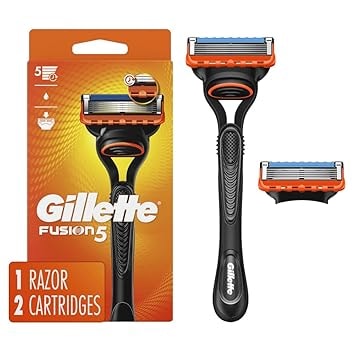 Gillette Fusion5 Men's Razor Handle with 2 Blade Refills