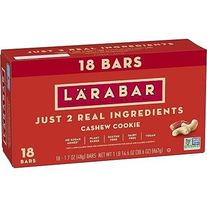 LÄRABAR Cashew Cookie Fruit & Nut Bars, 18-ct