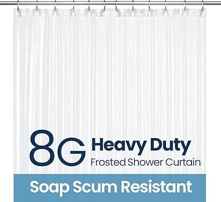 LiBa 72" x 72" PEVA Plastic Shower Curtain Liner - Frosted