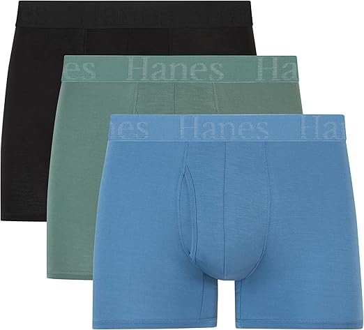 Hanes Men's 3-Pack Supersoft Viscose Boxer Briefs