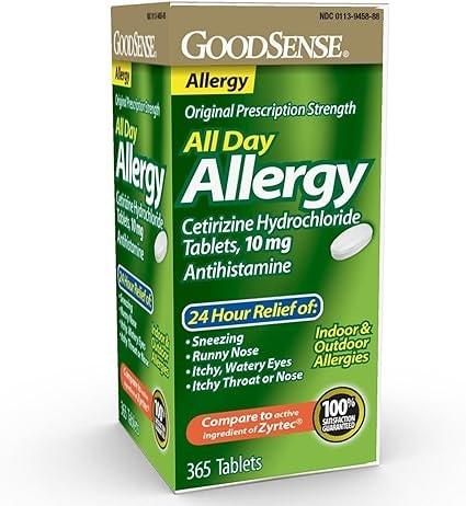 GoodSense All Day Antihistamine Tablets, 10mg, 365 Count