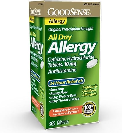 GoodSense All Day Antihistamine Tablets, 10mg, 365 Count