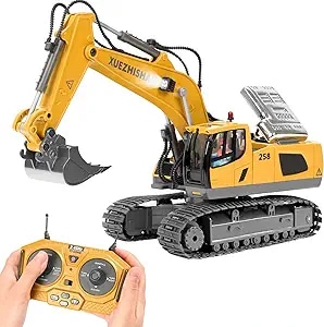 KidsFaves Remote Control Excavator and Dump Truck Set
