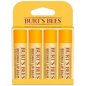 Burt's Bees 4-Pack Moisturizing Beeswax Lip Balm (Original)