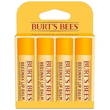 Burt's Bees 4-Pack Moisturizing Beeswax Lip Balm (Original)