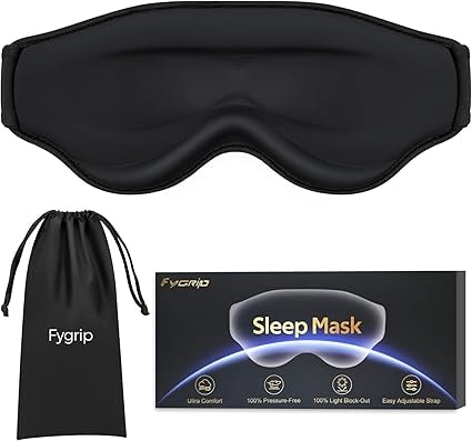 FYGRIP 3D Cooling Sleep Eye Mask with Adjustable Strap