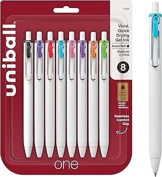 Uni-Ball 8-Pack uniball one Retractable Gel Pens