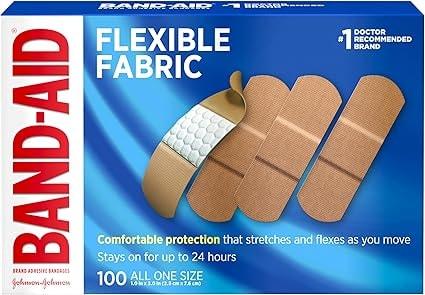 Band-Aid Brand Flexible Fabric Adhesive Bandages, 100 Count - Image 1