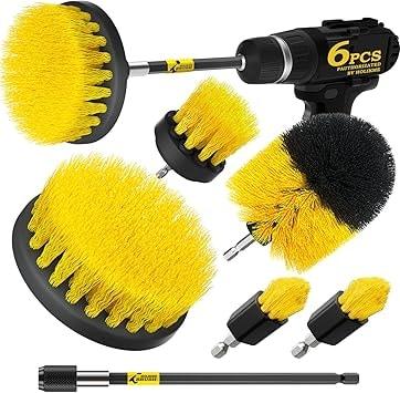 Holikme 6-Pack Drill Brush Power Scrubber Cleaning Attachment Set