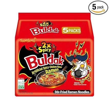 Samyang Buldak 2X Spicy Hot Chicken Ramen Noodles - 5 Pack