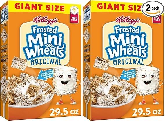 Kellogg's Frosted Mini-Wheats Original Breakfast Cereal, 29.5oz (2-Pack)