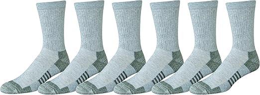 Amazon Essentials Men's 6-Pair Performance Cotton Crew Socks