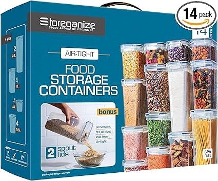 Storeganize 14-Piece Airtight Food Storage Container Set