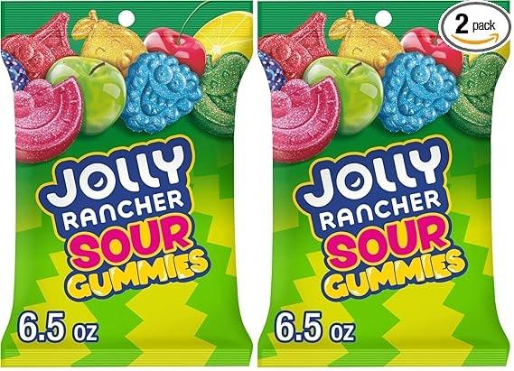 Jolly Rancher 2-Pack 6.5-Oz Gummies Sours Assorted Fruit Flavored Candy