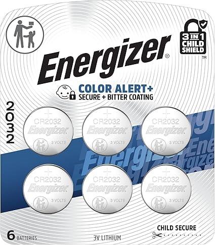 Energizer 2032 Lithium Coin Batteries 3V 6 Pack