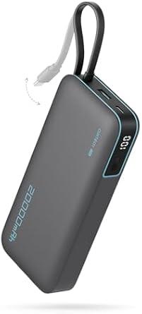 CUKTECH 20000mAh 45W Power Bank with Built-in USB-C Cable