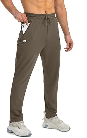 G Gradual Men's Joggers Sweatpants with 3 Zipper Pockets