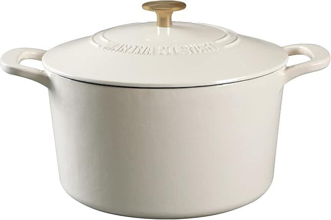 Martha Stewart 7-Quart Gatwick Enamel Cast Iron Dutch Oven - Image 1