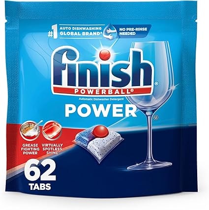Finish Powerball Automatic Dishwasher Detergent Tablets, 62-Count