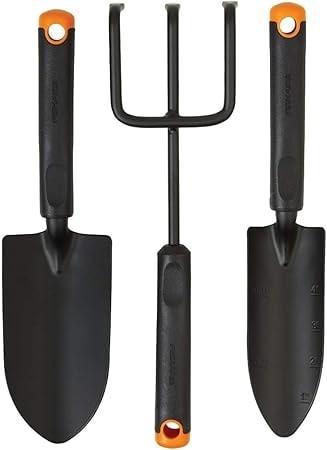 Fiskars 3-Piece Garden Tool Set with Steel Heads