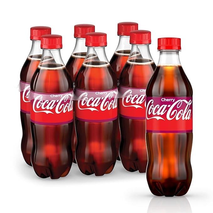 Coca-Cola Coke Cherry Soda, 16.9 fl oz, 6 Pack - Image 1