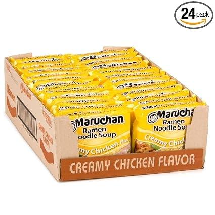 Maruchan Creamy Chicken Instant Ramen Noodles, 24-Count