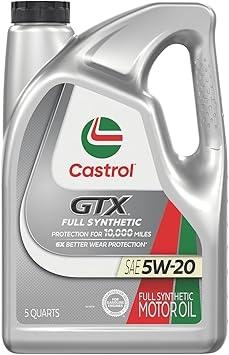 Castrol GTX Full Synthetic 5W-20 Motor Oil 5 Quarts