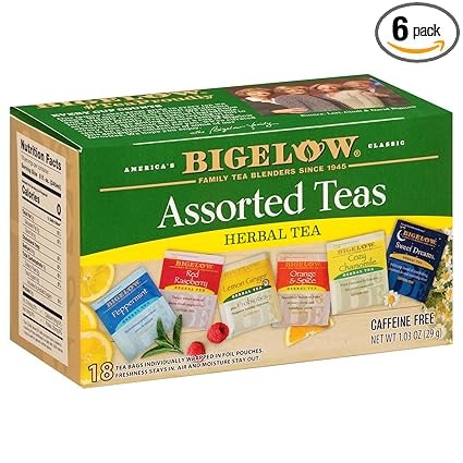 Bigelow Tea Assorted Herbal Tea Variety Pack, 108 Count