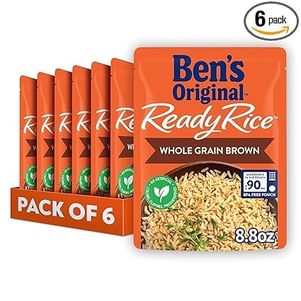 Ben's Original Ready Rice Whole Grain Brown Rice, 6-Pack