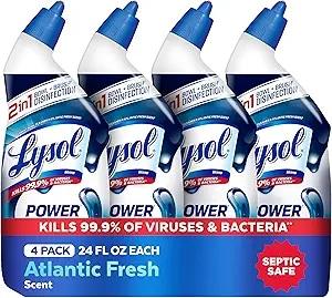 Lysol Power Clinging Gel Toilet Bowl Cleaner, 4-Pack