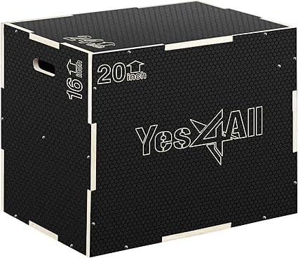 Yes4All 3-in-1 Wooden Plyo Step Up Box