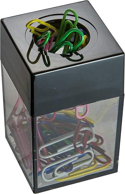 Officemate Magnetic Paper Clip Dispenser - Black/Smoke