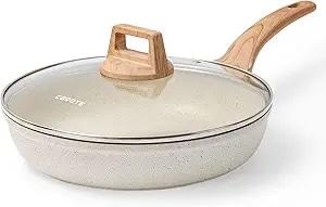 CAROTE 12 Inch Granite Non-Stick Frying Pan with Lid