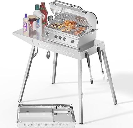 R.W.Flame 304 Stainless Steel Portable BBQ Grill Table