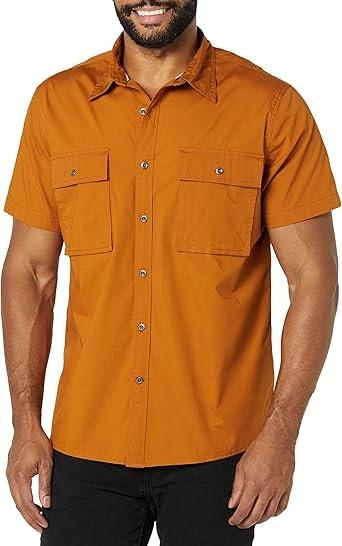 Amazon Essentials Men's Slim-Fit Short-Sleeve Two-Pocket Utility Shirt