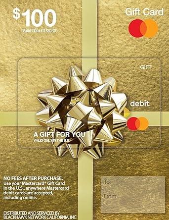 Mastercard $100 Gift Card (Physical)
