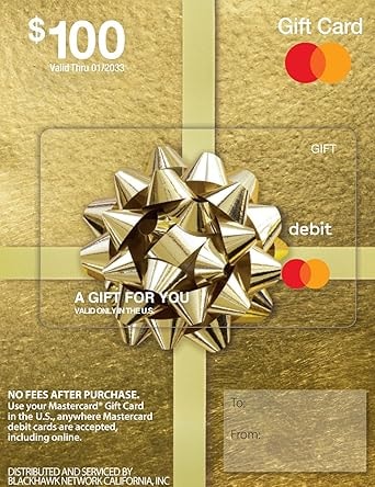 Mastercard $100 Gift Card (Physical)