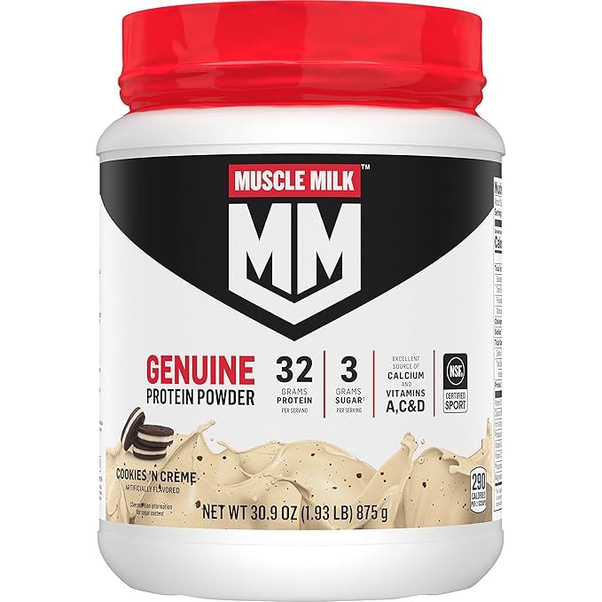 Muscle Milk Genuine Protein Powder, Cookies 'N Crème