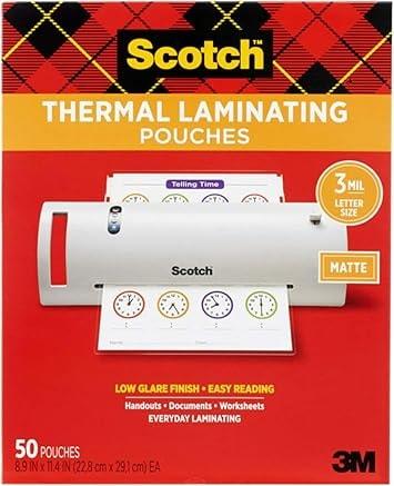 Scotch 50-Pack 3mil Thermal Laminating Pouches (8.9" x 11.4")