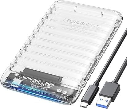 ORICO 2.5" Clear Hard Drive Enclosure USB C to SATA III