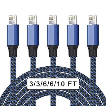 Estbuc MFi Certified Lightning Cable 5-Pack