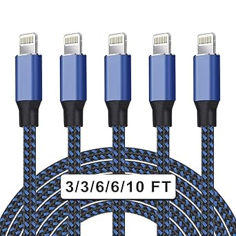 Estbuc MFi Certified Lightning Cable 5-Pack