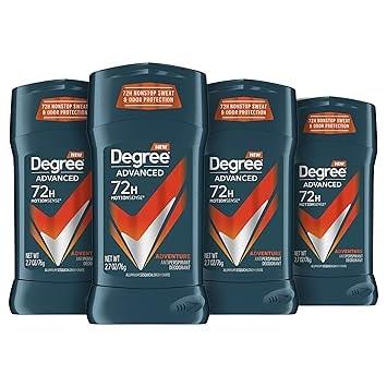 Degree Men's Antiperspirant Deodorant Stick, Adventure Scent, 4-Count