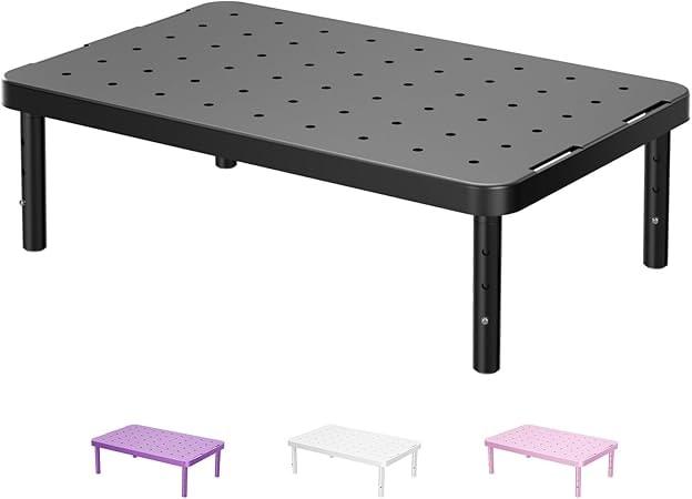 WALI Adjustable Height Laptop Monitor Stand Riser - Matte Black