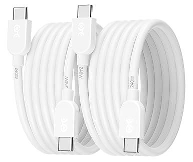 Cable Matters 240W USB-C Charging Cable 2-Pack 6ft
