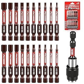 SEDY 21-Piece 2.5" Hex Head Allen Wrench Drill Bit Set