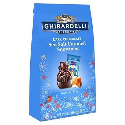 Ghirardelli Dark Chocolate Sea Salt Caramel Snowmen, 5.8-Oz